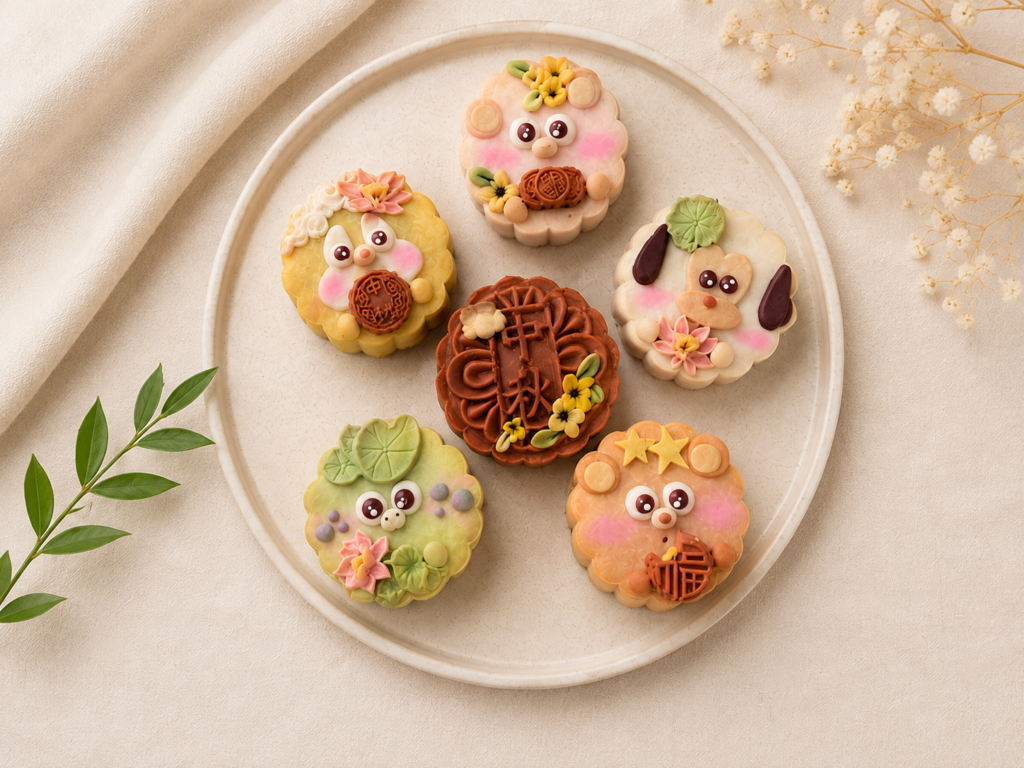 Moonlit Heritage (Handcrafted Cantonese Mooncake) 月映 · 萌趣广式月饼 - 4pcs