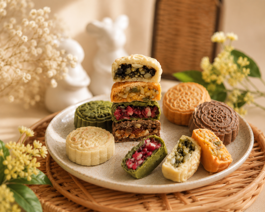OneWish Signature Harvest Moon (Fruity Nut & Chewy Mooncake) 招牌果月 · 缤纷果仁月饼 - 4pcs